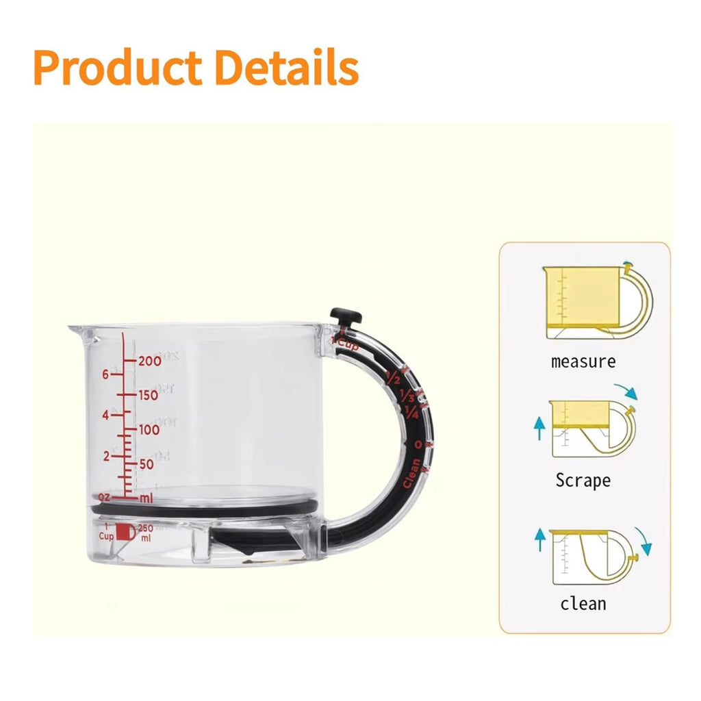 4-IN-1 Measuring Cup with Scraper-Style Base