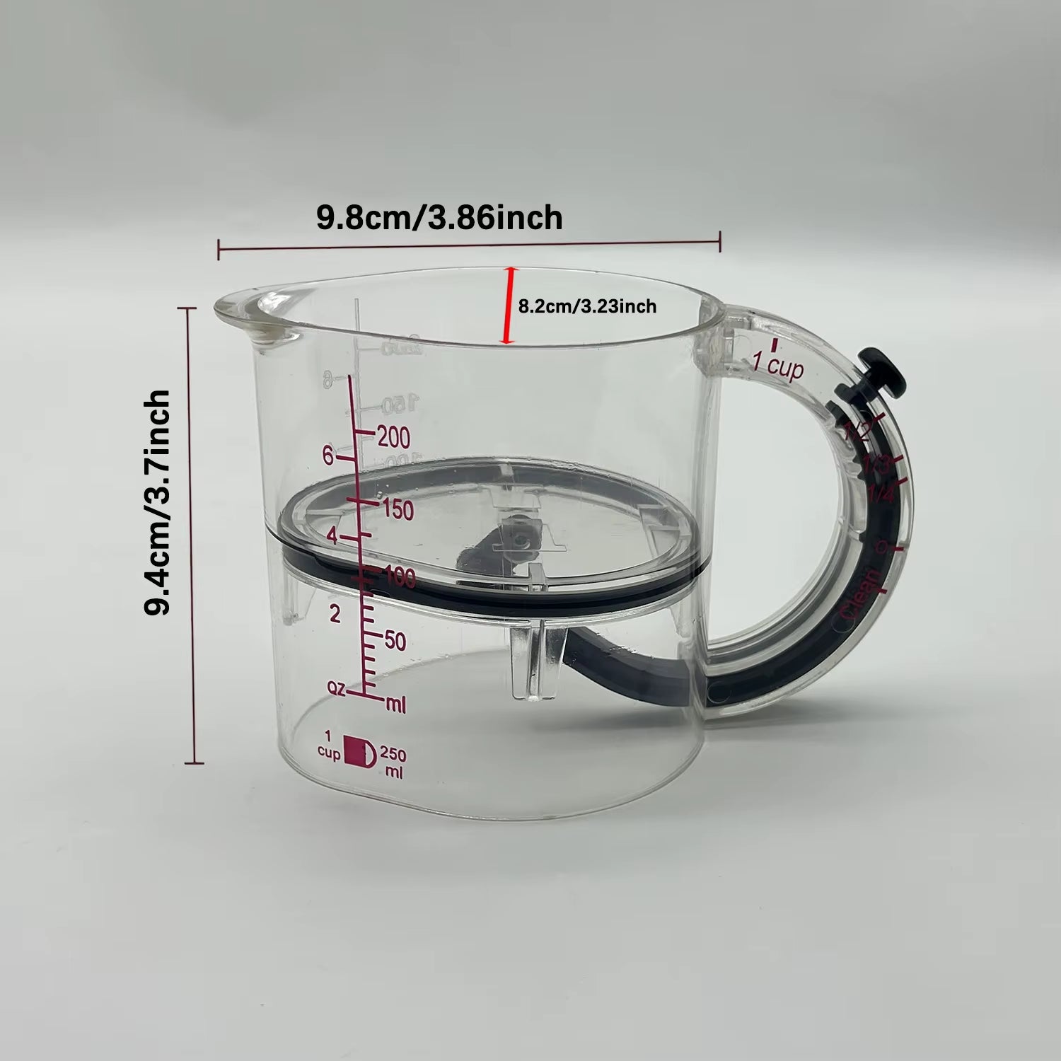 4-IN-1 Measuring Cup with Scraper-Style Base